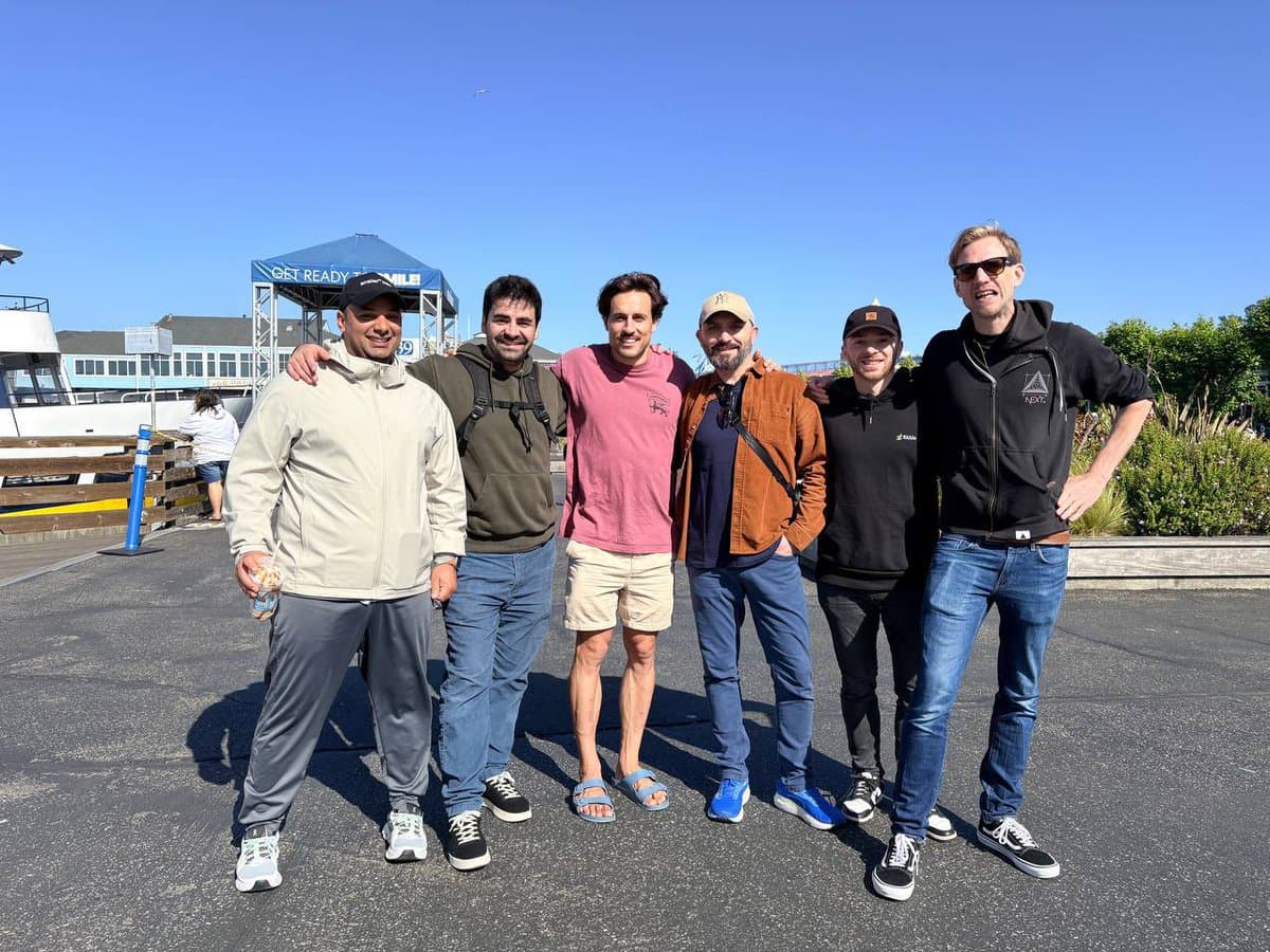 Indie hacker crew, with Marc Lou — San Francisco, May 2026